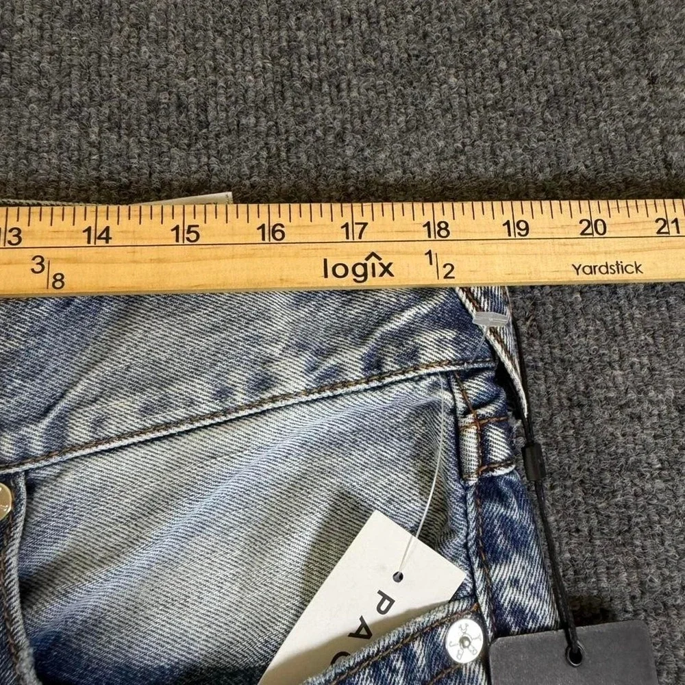NWT True Religion Ricky Straight Flap Pocket Leg Warped Logo Size 36 (36x32)